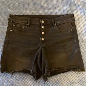 American eagle black jean shorts